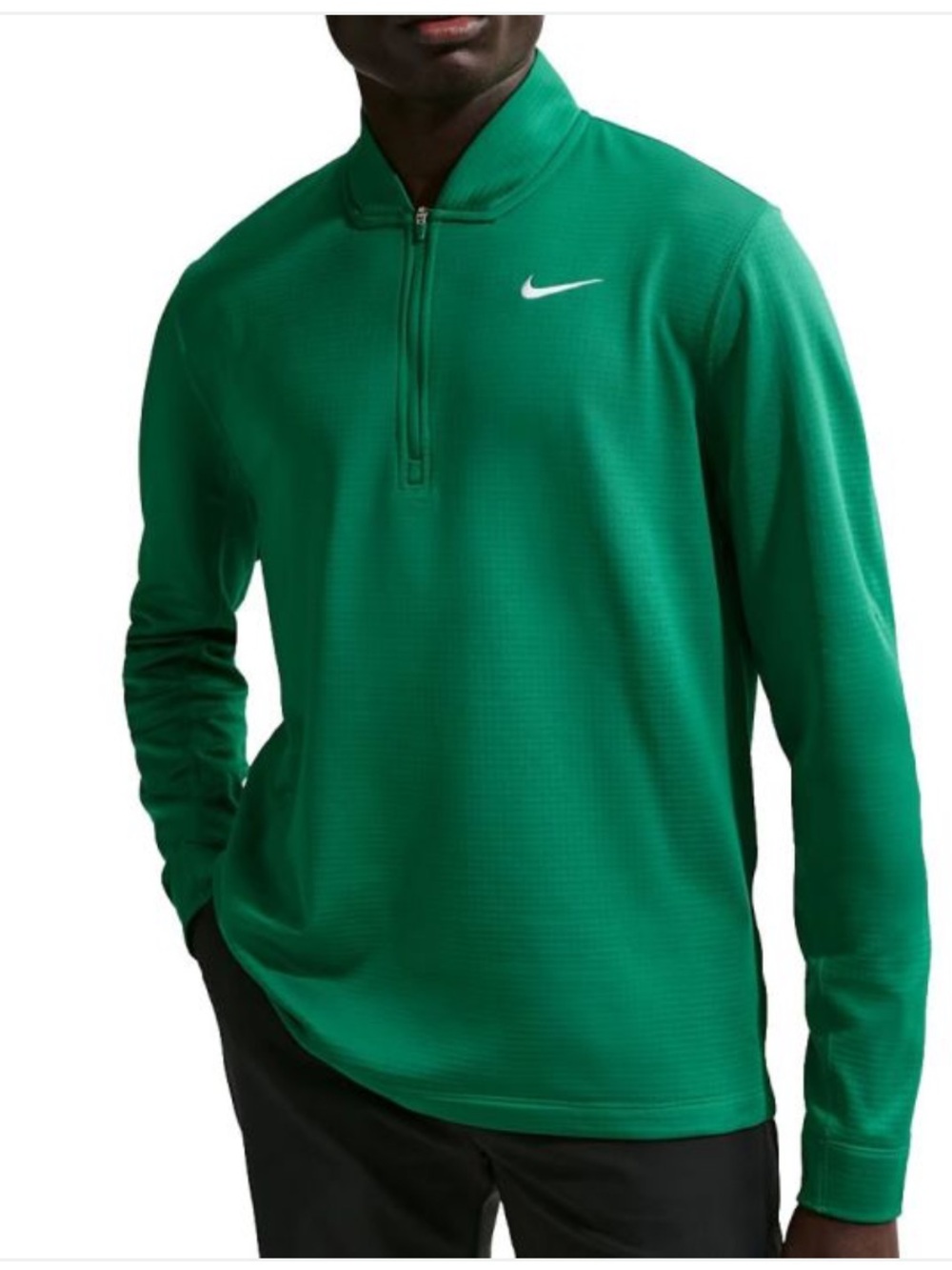 Nike Men's Green Therma-Fir Half-Zip Performance Pullover